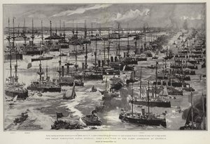 عرض التتويج البحري العظيم ، عرض عين الطائر للأسطول في Spithead